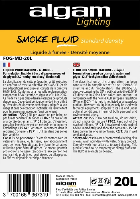 ALGAMLIGHT Liquide Média Densité et Dispersion Standard - 20L (23x28x38 cm)