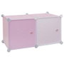 Home Deco Kids Étagère Modulaire 2 Cubes Rose