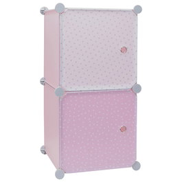 Home Deco Kids Étagère Modulaire 2 Cubes Rose