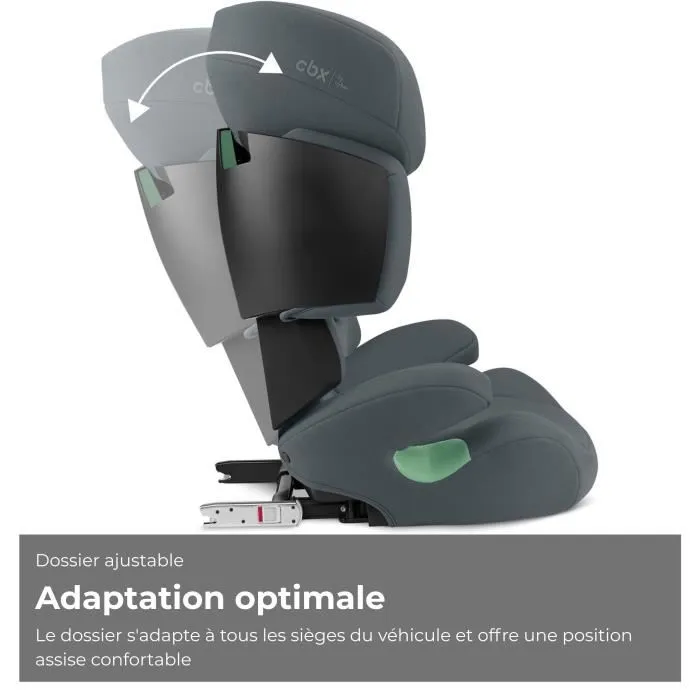 Cybex Siège Auto Réhausseur Solution X i-Fix - 3 à 12 ans (15-50 kg, 100-150 cm) - Gris, Sécurité R129/03, ISOFIX, L.S.P. pour Chocs Latéraux