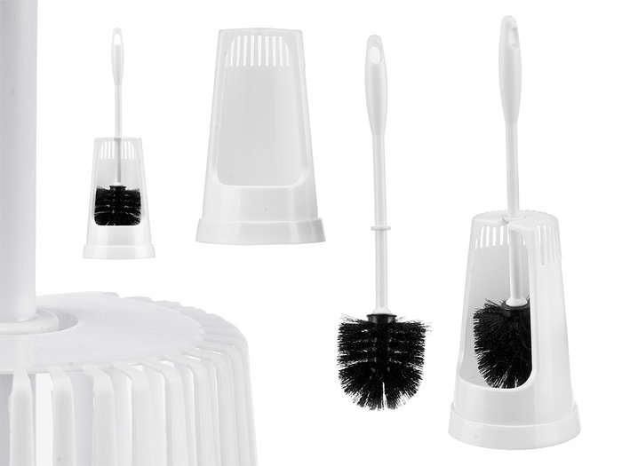 Berilo Porte-balai haut plastique blanc et noir 12,5x38x12,5 cm (Set de 24) Berilo Porte-balai haut plastique blanc et noir 12,5x38x12,5 cm (Set de 24)