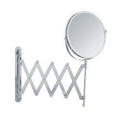 Wenko 15165100 Miroir télescopique articulé grossissant 3x avec rotule, ø 17 cm, longueur bras 50 cm, pour salle de bain