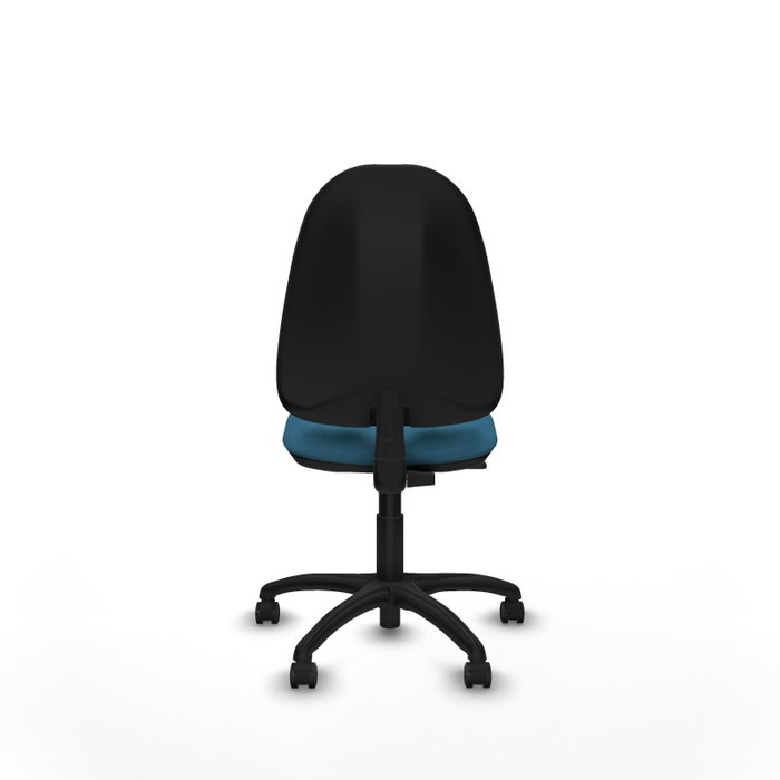 PIQUERAS Y CRESPO Chaise de bureau Algarra, tissu vert pétrole, sans accoudoirs, roulettes parquet