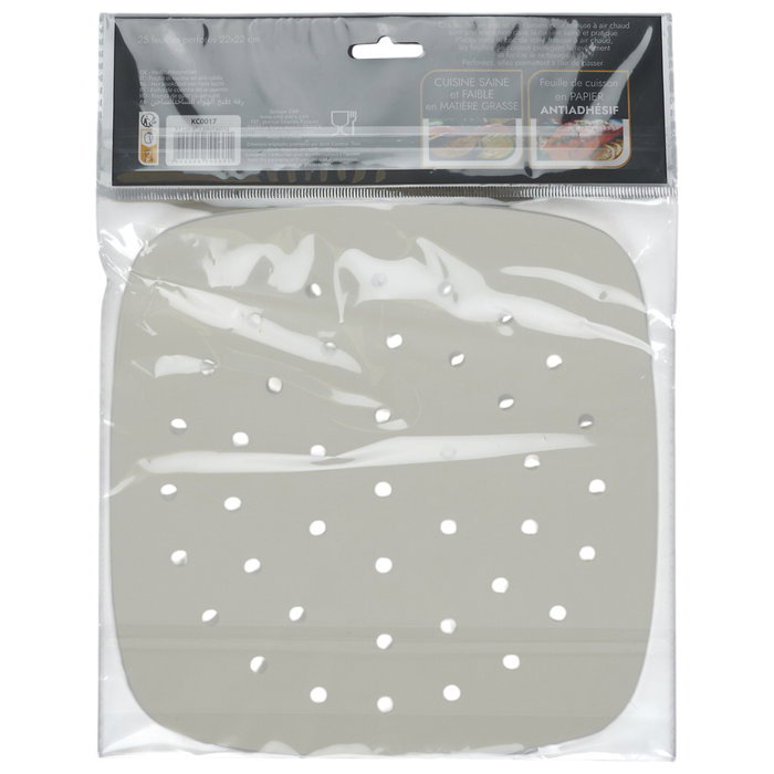 Cook Concept Lot de 25 feuilles de papier pour friteuse 22x22 cm Cook Concept Lot de 25 feuilles de papier pour friteuse 22x22 cm
