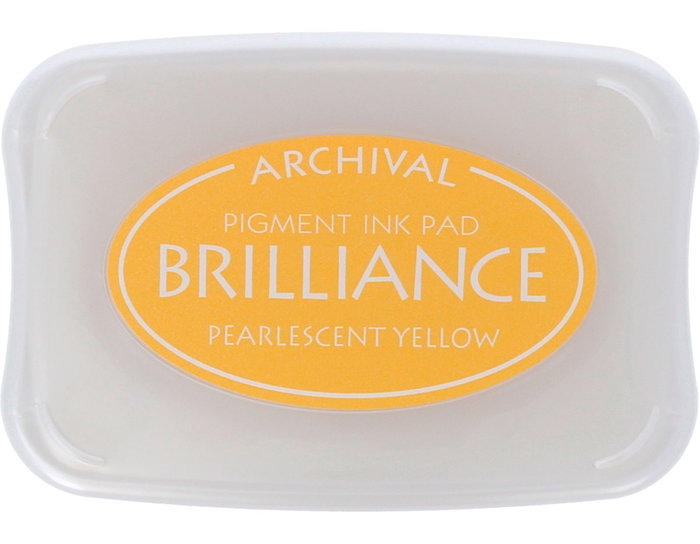 Tsukineko BRILLIANCE Tampon encreur Jaune perlé Tsukineko BRILLIANCE Tampon encreur Jaune perlé