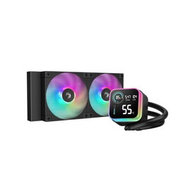 DeepCool R-LQ240-BKLSMW-G-1 Kit de Refroidissement Liquide LQ240 AIO 240mm PWM avec Écran Digital et LED