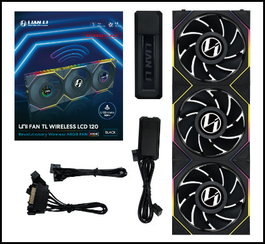 Lian Li UNI FAN TL Wireless Ventilateur de boîtier Gaming avec écran LCD 1.6", RGB, contrôleur L-Wireless