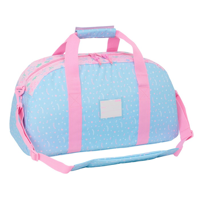 Sac de sport BlackFit8 Smile Rose Bleu clair 50 x 26 x 20 cm