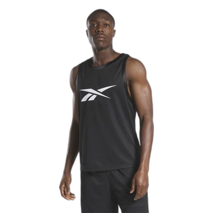 t-shirt de basket Reebok Basketball Mesh Noir