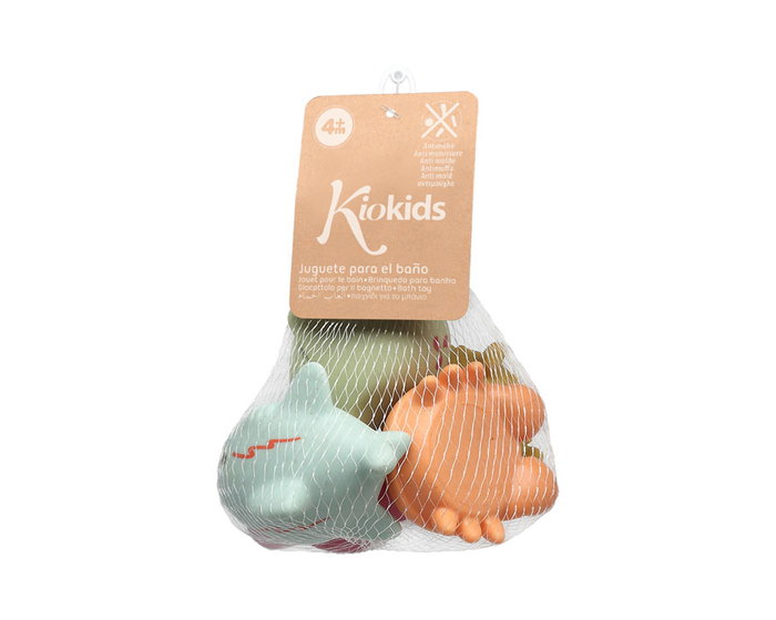 KioKids - Set de 5 Jouets de Bain Animaux Marins Antimoisissures pour Bébé (+4 mois) - Matériau PVC et 30% Blé, Multicolores
