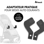Hauck - Adaptateurs universels Cosy pour poussette Shop N Care, noir - Compatible siège auto Drive N Care pour installation facile et confort