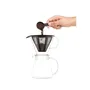 Bodum MELIOR Cafetière à filtre permanent en inox - 5 tasses (0.6 L) - Cafetière manuelle pour infusion lente type Pour Over - Carafe en verre borosilicaté, lave-vaisselle