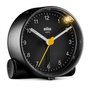 Braun BC-01-B Réveil Analogique Classique Noir avec Mouvement Silencieux, Éclairage et Alarmé Progressive