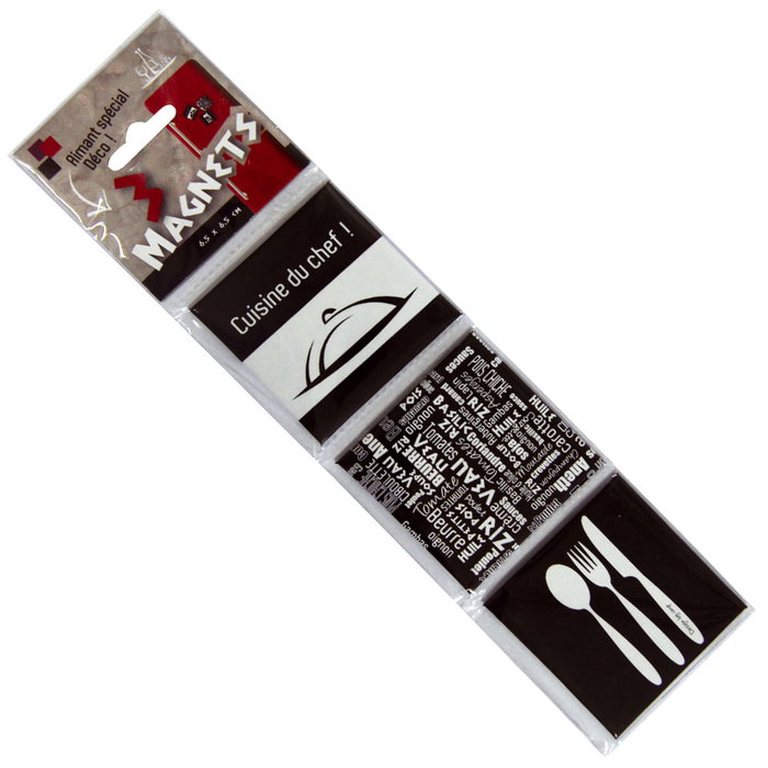 Je cherche une Idee Lot de 3 Aimants Assortis 6,5x6,5 cm