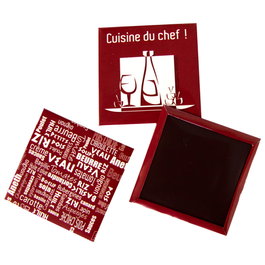 Je cherche une Idee Lot de 3 Aimants Assortis 6,5x6,5 cm