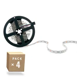 Pack 4 Tiras LED 72W 4200Lm 4200K SMD5050 12VDC IP65 5M 40.000H [PL219012-PK4-AP]