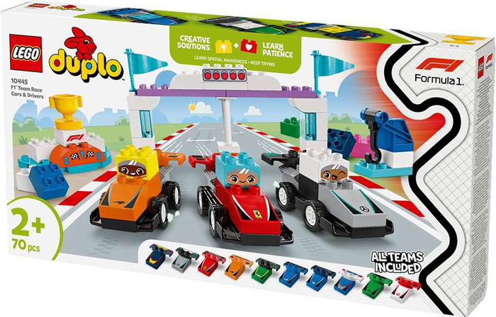 LEGO DUPLO Voitures de course et pilotes d'une écurie de F1 10445 LEGO DUPLO Voitures de course et pilotes d'une écurie de F1 10445