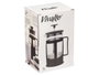 Vivalto Téière en Verre et Plastique avec Filtre à Piston 1L Noir Transparent 14x21x10.7 cm (Set de 8)