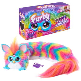 Hasbro Furby DJ Rainbow G0668 - Peluche Interactive Musicale avec Jeux, Lumières et Langues Multilingues pour Enfants 5 ans et plus