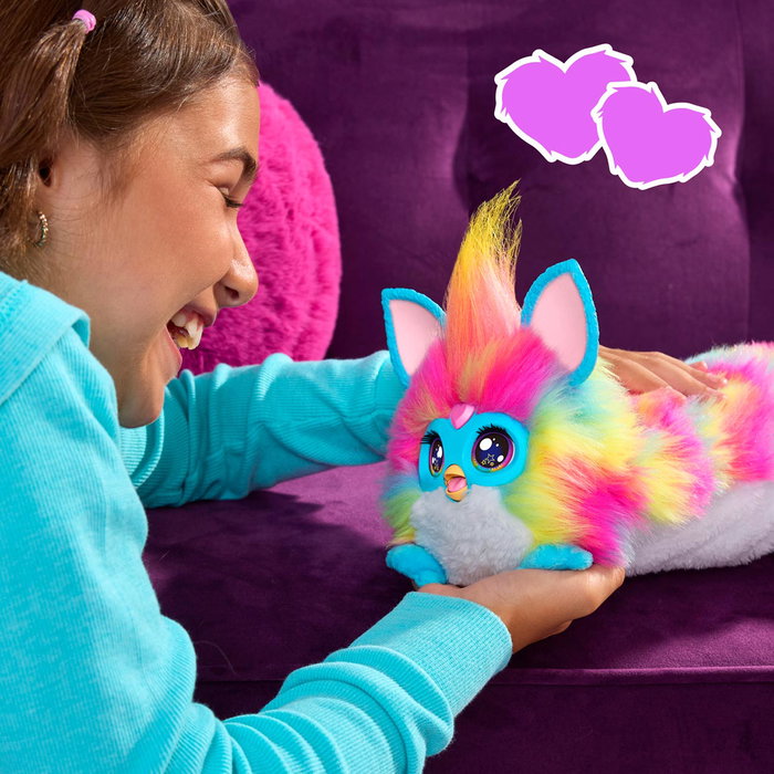 Hasbro Furby DJ Rainbow G0668 - Peluche Interactive Musicale avec Jeux, Lumières et Langues Multilingues pour Enfants 5 ans et plus