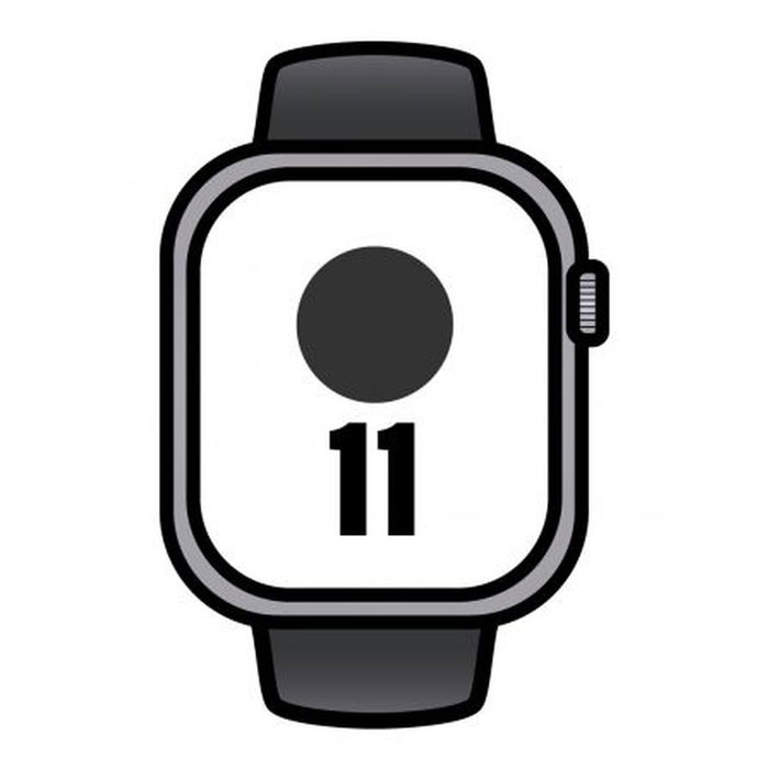 Apple Watch Series 11 GPS + Cellular 46 mm Gris Sidéral et Noir