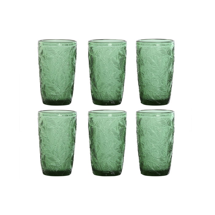 Set de Verres Home ESPRIT Vert Verre Avec relief 370 ml (6 Unités) Set de Verres Home ESPRIT Vert Verre Avec relief 370 ml (6 Unités)