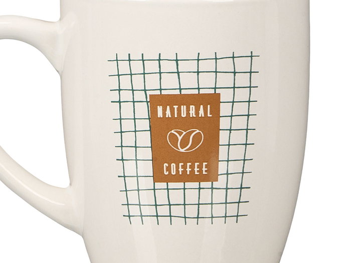 VESSIA Taza Porcelana Natural Coffee 350ml Blanc-Marron
