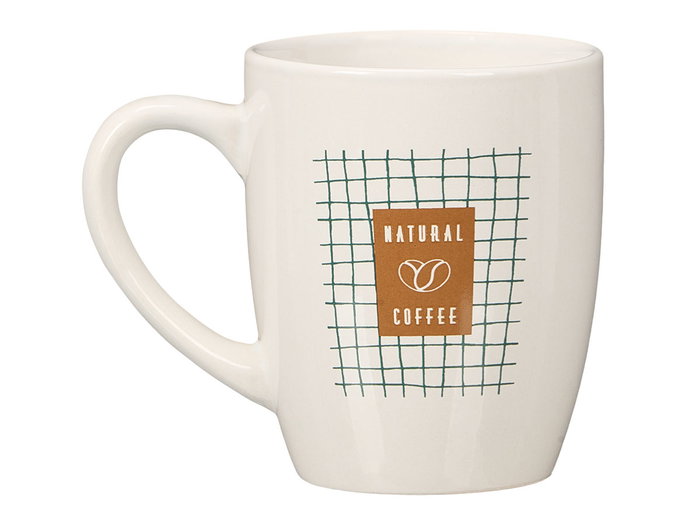 VESSIA Taza Porcelana Natural Coffee 350ml Blanc-Marron