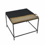 Table d'appoint DKD Home Decor 61 x 61 x 49 cm Noir Doré Acier Aluminium