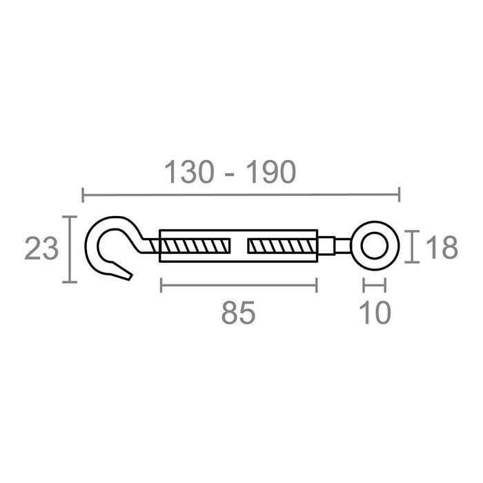 Edm Tendeur crochet-anneau Din-1480 tns01, M6, Acier galvanisé