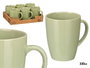 Vessia Mug Verde Menta 330 ml, 11,5 x 10,5 x 8,5 cm en céramique brillante (Set de 24)
