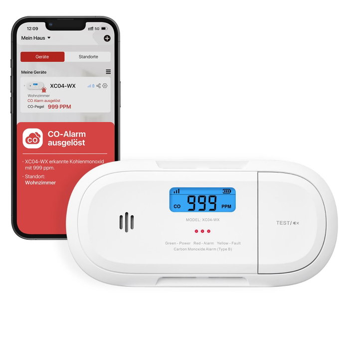 X-Sense Détecteur de monoxyde de carbone XC04-WX Blanc