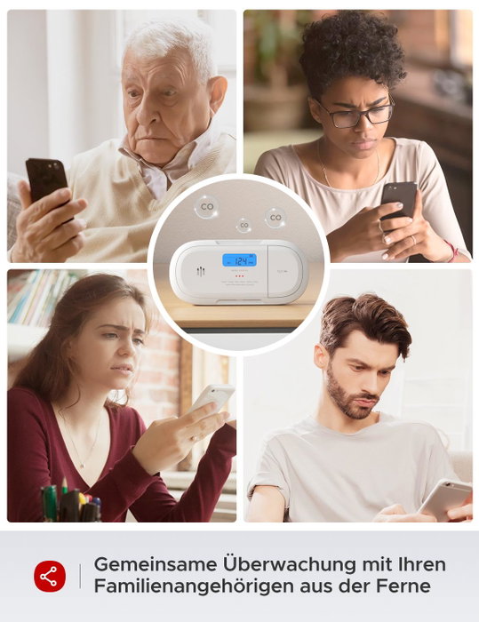 X-Sense Détecteur de monoxyde de carbone XC04-WX Blanc