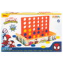 WOOMAX - Jeu 4 en Ligne en Bois Spidey Marvel, Tablier 25x15,5 cm, Boîte de Rangement, 37 Pièces, À partir de 3 Ans
