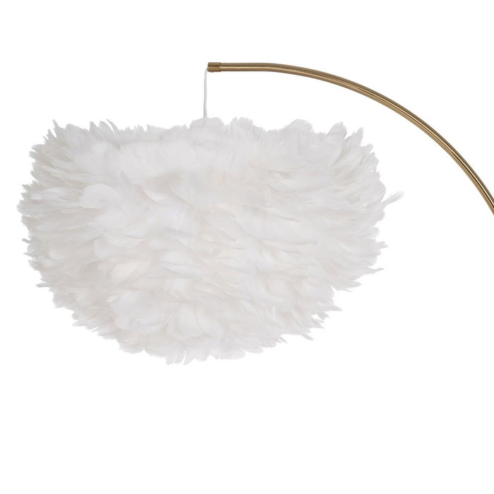 BigBuy Home Lampadaire Blanc Doré Métal Plumes BigBuy Home Lampadaire Blanc Doré Métal Plumes