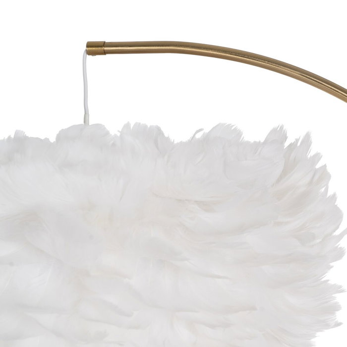 BigBuy Home Lampadaire Blanc Doré Métal Plumes BigBuy Home Lampadaire Blanc Doré Métal Plumes