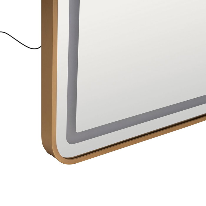 BigBuy Home Miroir mural Doré avec lumière LED 50 x 3 x 160 cm BigBuy Home Miroir mural Doré avec lumière LED 50 x 3 x 160 cm