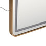 BigBuy Home Miroir mural Doré avec lumière LED 50 x 3 x 160 cm