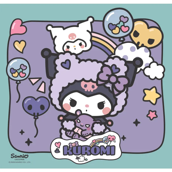 Clementoni - Puzzle Kuromi - 3 Puzzles de 48 Pièces - 21 x 20,5 cm - Images Captivantes et Couleurs Vives - Jeu Éducatif pour Enfants