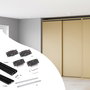 Emuca Système de montage en surface Flow 2 en kit pour une armoire avec 2 portes coulissantes en bois avec fermeture souple.