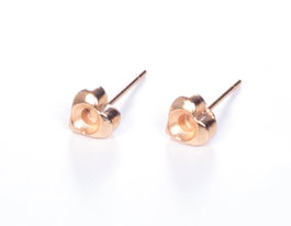 Innspiro Pendentes métalliques cœur doré pour incrustation 3mm