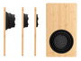 Kinvara Planche à Découper avec Égouttoir en Bambou 46x2x26 cm Noir et Bois (Set de 6)