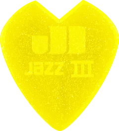 DUNLOP Pack de 6 médiators Jazz III Kirk Hammett - Yellow Glitter