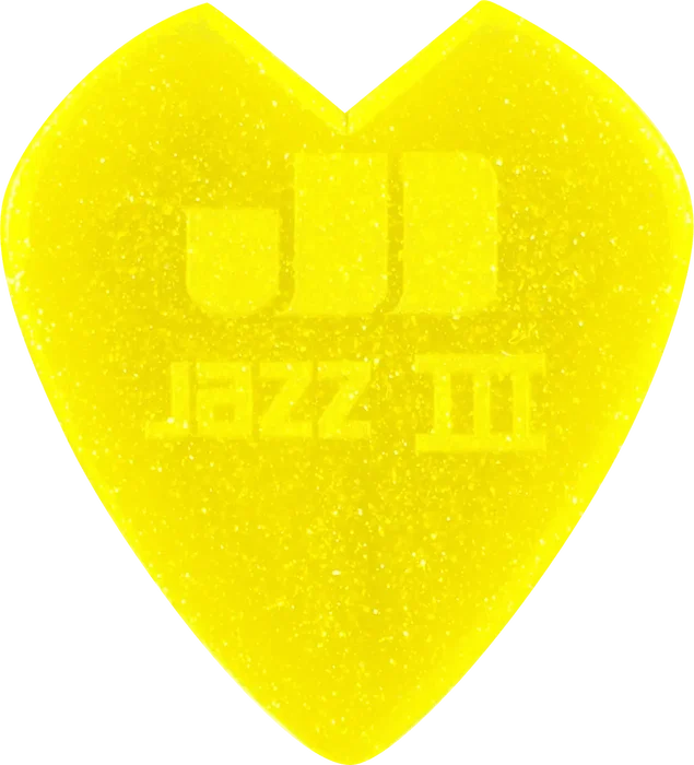 DUNLOP Pack de 6 médiators Jazz III Kirk Hammett - Yellow Glitter DUNLOP Pack de 6 médiators Jazz III Kirk Hammett - Yellow Glitter
