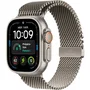 Apple Watch Ultra 4 GPS + Cellular - 49mm - Boîtier Natural Titanium - Bracelet Natural Titanium Milanese Loop - M