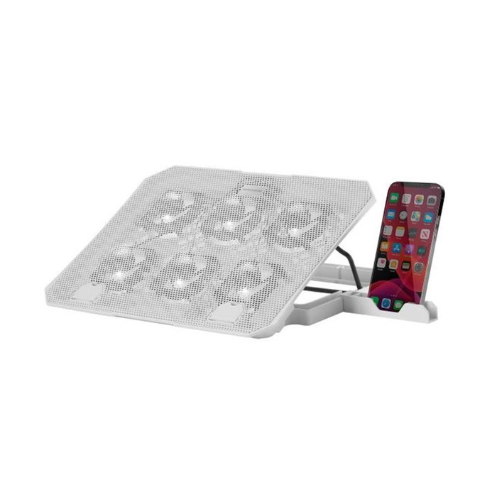 Mars Gaming MNBC23 Base de Refroidissement pour Ordinateur Portable 15.6-16 Pouces, 6 Ventilateurs LED Bleu, Support Téléphone, 2 Ports USB Mars Gaming MNBC23 Base de Refroidissement pour Ordinateur Portable 15.6-16 Pouces, 6 Ventilateurs LED Bleu, Support Téléphone, 2 Ports USB