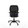 Chaise Alfera Synchrone/Traslack Maille/tissu Violet Maille Noir Base en nylon noir Accoudoirs noirs et blancs Sans appui-tête Roulettes 65mm pour moquette