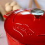 Menastyl Cocotte Ronde en Fonte Émaillée Rouge, 7 Litres, 29 cm
