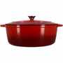 Menastyl Cocotte Ronde en Fonte Émaillée Rouge, 7 Litres, 29 cm