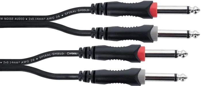 CORDIAL Câble Audio Double Mono Jacks 6 Mètres CORDIAL Câble Audio Double Mono Jacks 6 Mètres